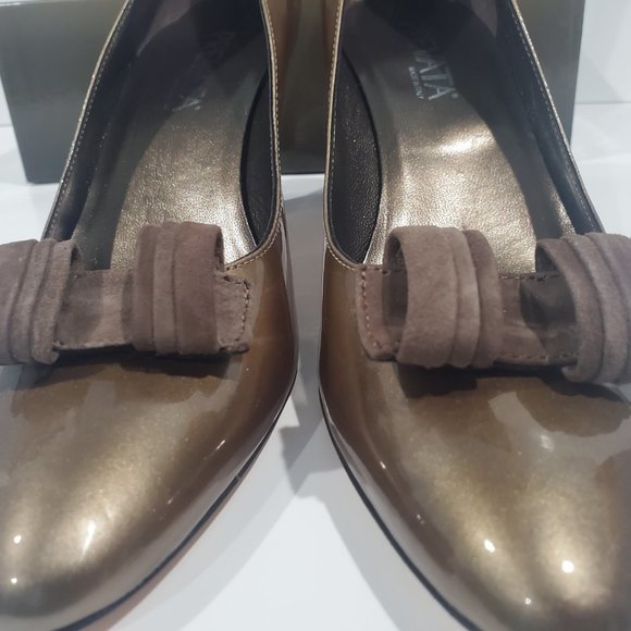 NIB ✅ PREVATA Italian Leather Heel Shoes 9 Taupe  ✨ NEW WITH BOX - Picture 14 of 14